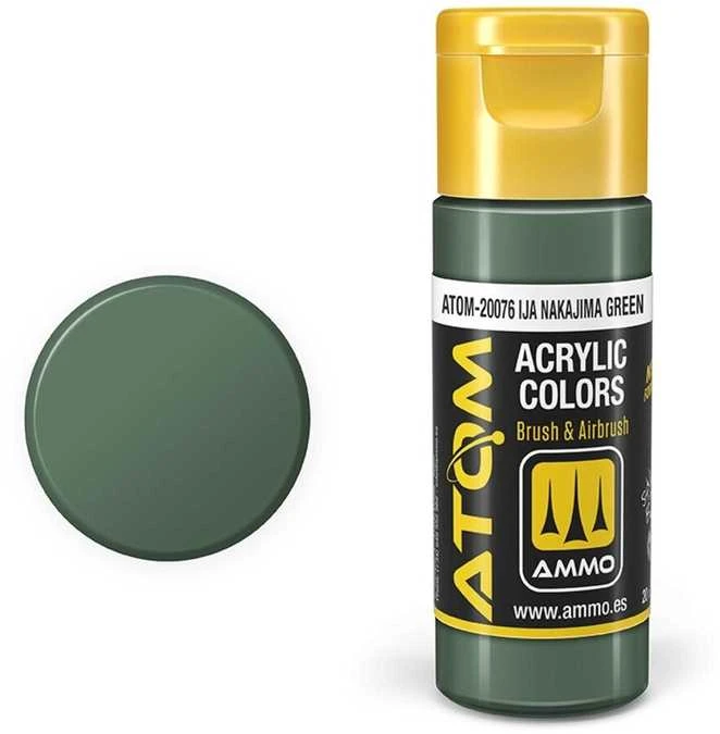 AMMO by MIG Jimenez AMMO MIG ATOM akriliniai dažai IJA Nakajima Žalias, 20 ml (20076)