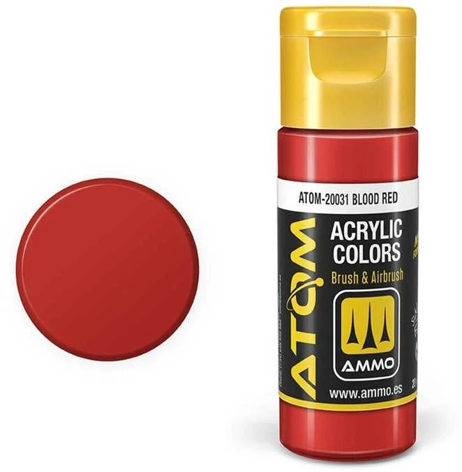 AMMO by MIG Jimenez AMMO MIG ATOM akriliniai dažai Blood Raudona 20 ml (20031)
