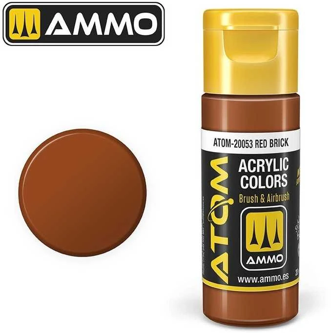 AMMO by MIG Jimenez AMMO MIG ATOM akriliniai dažai Raudona Brick, 20 ml