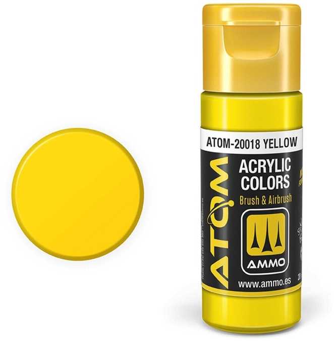 AMMO by MIG Jimenez AMMO MIG ATOM akriliniai dažai geltona 20018, 20 ml