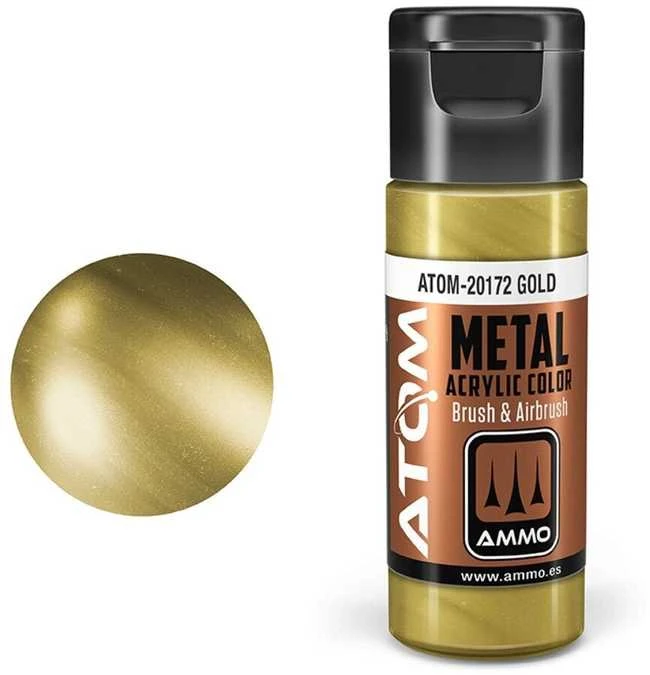 AMMO by MIG Jimenez AMMO MIG ATOM akriliniai dažai Metallic Gold 20 ml (20172)