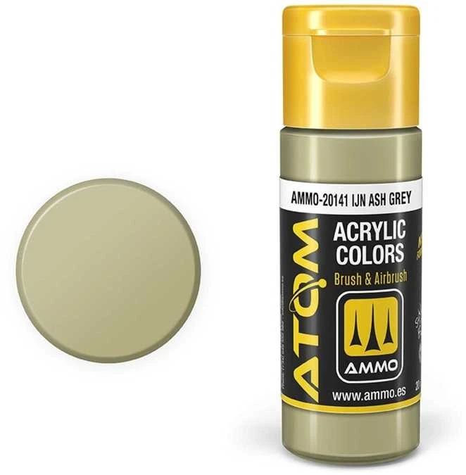 AMMO by MIG Jimenez AMMO MIG ATOM akriliniai dažai IJN Ash Pilkas, 20 ml (20141)