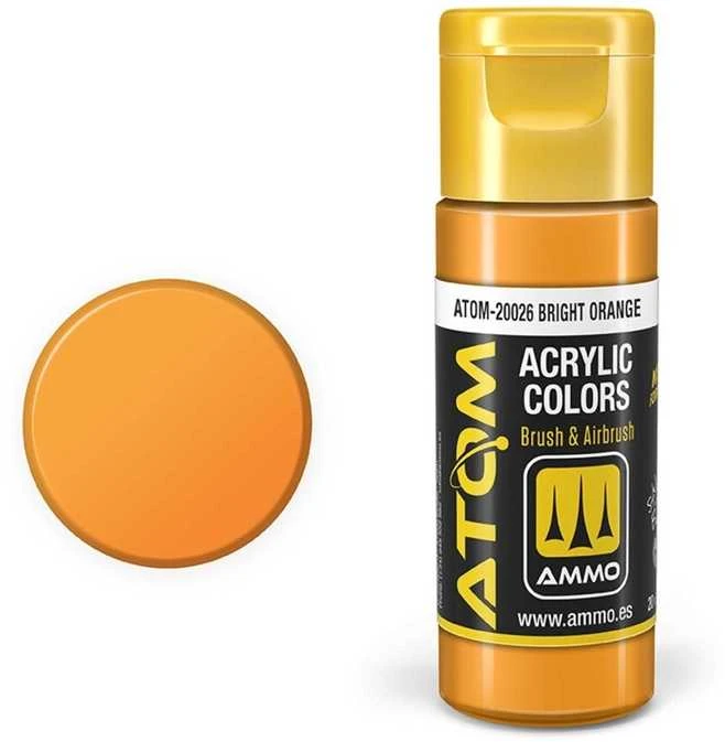 AMMO by MIG Jimenez AMMO MIG ATOM akriliniai dažai ryškiai oranžinė 20 ml (20026)