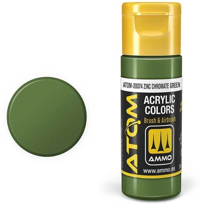 AMMO by MIG Jimenez AMMO MIG ATOM akriliniai dažai Zinc Chromate Žalias 20 ml (20074)