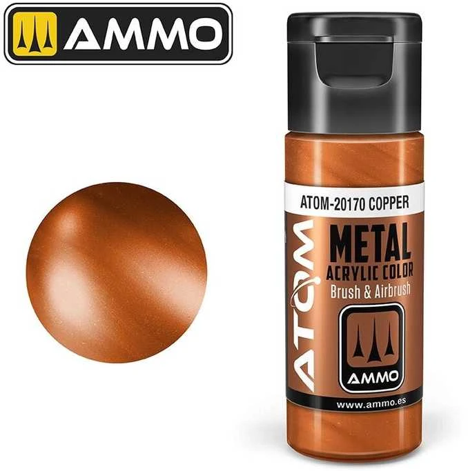 AMMO by MIG Jimenez AMMO MIG ATOM akriliniai dažai – vario metalikas, 20 ml (20170)