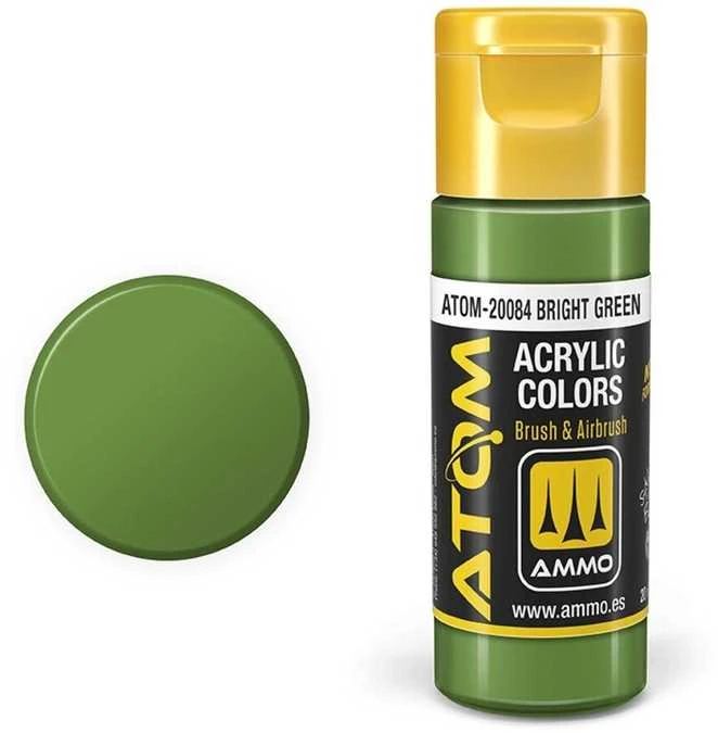 AMMO by MIG Jimenez AMMO MIG ATOM akriliniai dažai ryškiai žalia, 20 ml (20084)