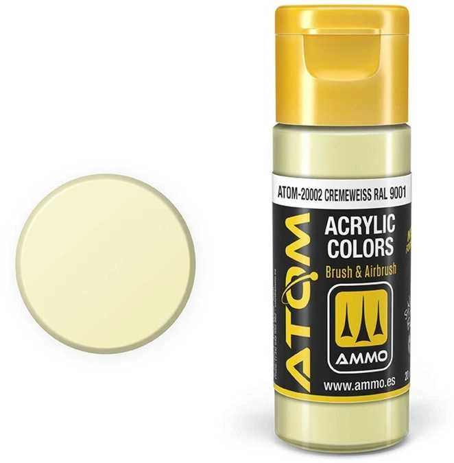 AMMO by MIG Jimenez AMMO MIG ATOM akriliniai dažai RAL 9001 kreminė balta 20 ml