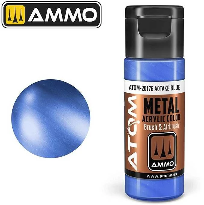AMMO by MIG Jimenez AMMO MIG ATOM akriliniai dažai Metallic Aotake Mėlyna, 20 ml (20176)
