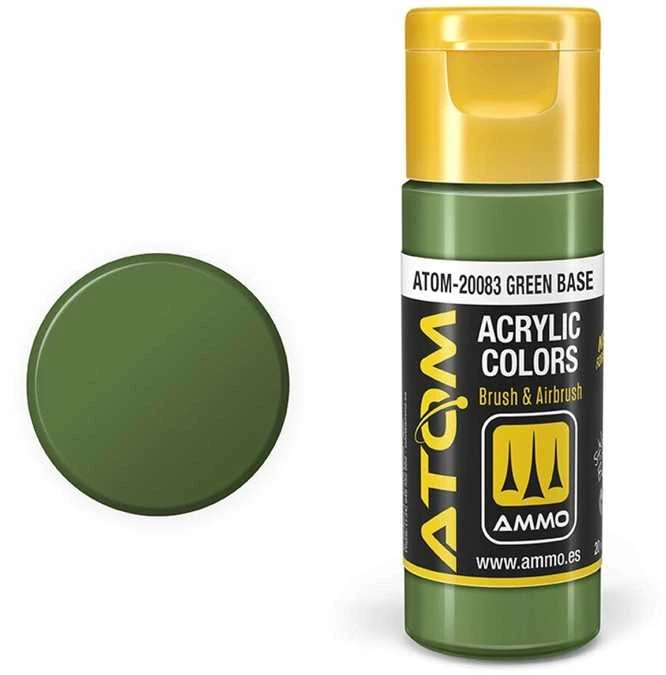 AMMO by MIG Jimenez AMMO MIG ATOM akriliniai dažai Žalias Base, 20 ml (20083)