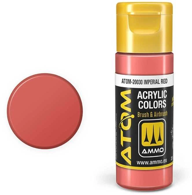 AMMO by MIG Jimenez AMMO MIG ATOM akriliniai dažai Imperial Raudona, 20 ml (20030)