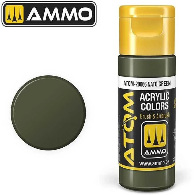 AMMO by MIG Jimenez AMMO MIG ATOM akriliniai dažai NATO Žalias, 20 ml