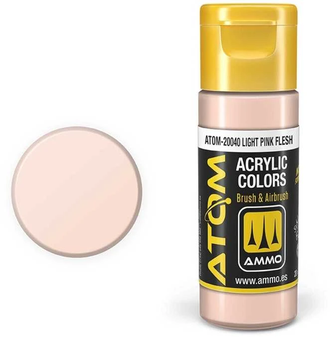 AMMO by MIG Jimenez AMMO MIG ATOM akriliniai dažai Light Rožinė Flesh, 20 ml (20040)