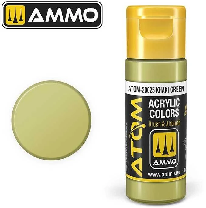 AMMO by MIG Jimenez AMMO MIG ATOM akriliniai dažai Khaki Žalias 20 ml