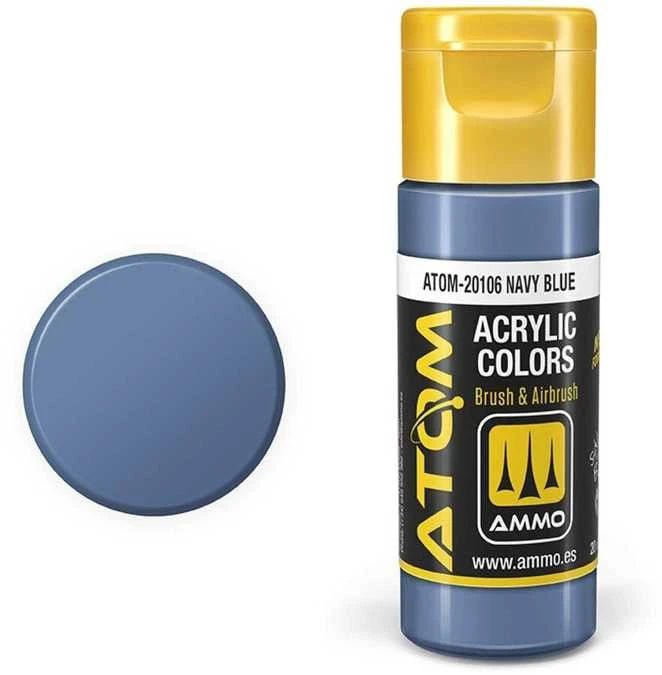 AMMO by MIG Jimenez AMMO MIG ATOM akriliniai dažai Navy Mėlyna, 20 ml (20106)