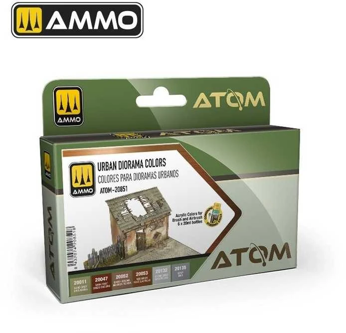 AMMO by MIG Jimenez AMMO MIG ATOM akriliniai dažai dioramoms „Urban Diorama“ rinkinys