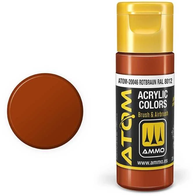 AMMO by MIG Jimenez AMMO MIG ATOM akriliniai dažai Tamsi rūdis 20 ml (20047)