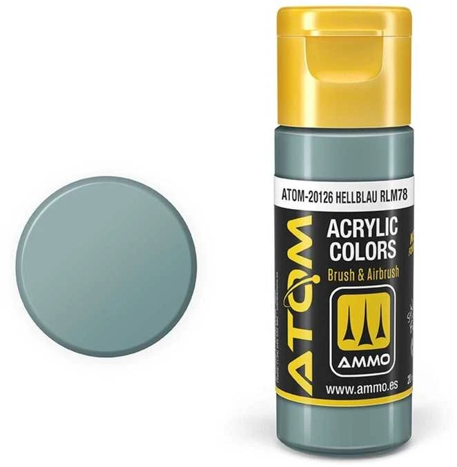 AMMO by MIG Jimenez AMMO MIG ATOM akriliniai dažai RLM78 Hellblau, 20 ml (20126)