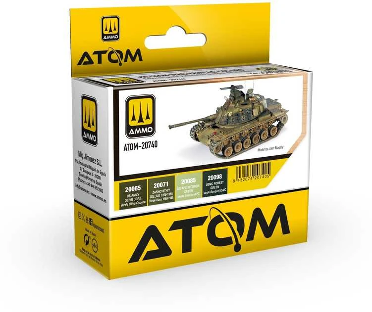 AMMO by MIG Jimenez AMMO MIG ATOM akrilinių dažų rinkinys Vietnamo karo technikai 20740