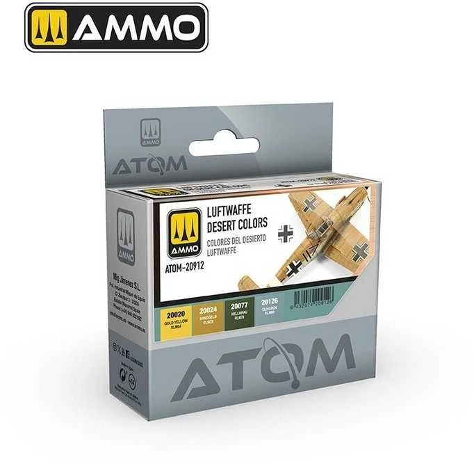 AMMO by MIG Jimenez AMMO MIG ATOM akrilinių dažų rinkinys Luftwaffe Desert Colors RLM78/79/81 20912