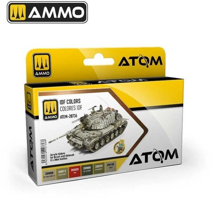 AMMO by MIG Jimenez AMMO MIG ATOM akrilinių dažų rinkinys IDF spalvos (6 vnt.) 20736