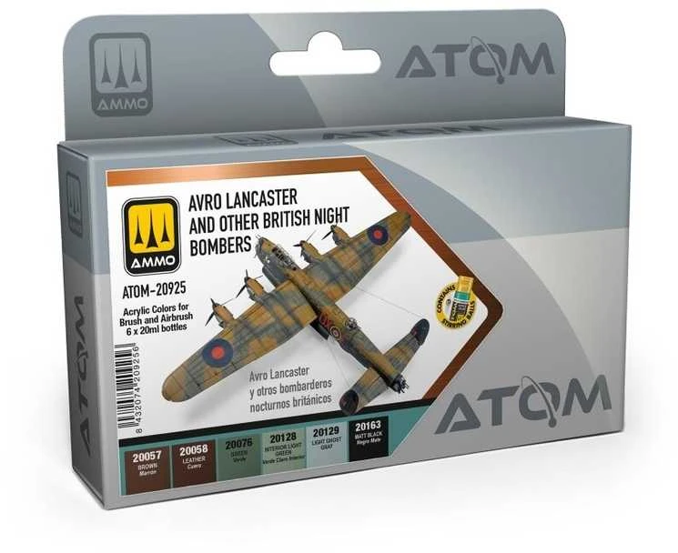 AMMO by MIG Jimenez AMMO MIG ATOM akrilinių dažų rinkinys Avro Lancaster ir bombonešiai