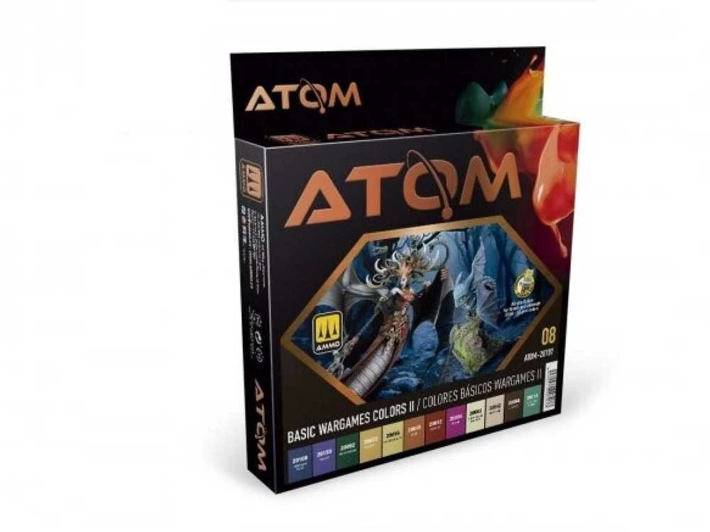 AMMO by MIG Jimenez AMMO MIG ATOM akrilinių dažų rinkinys Wargames Colors II, 12 spalvų