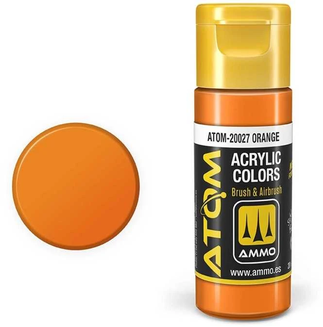 AMMO by MIG Jimenez AMMO MIG ATOM oranžiniai akriliniai dažai modeliui, 20 ml