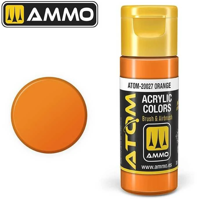 AMMO by MIG Jimenez AMMO MIG ATOM oranžiniai akriliniai dažai modeliui, 20 ml