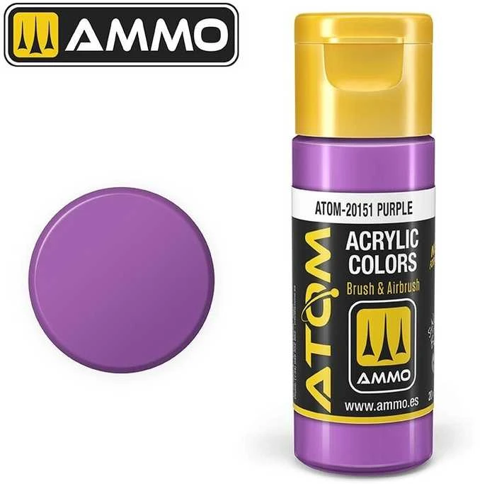 AMMO by MIG Jimenez AMMO MIG ATOM purpuriniai akriliniai dažai modeliui, 20 ml