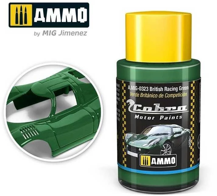 AMMO by MIG Jimenez AMMO MIG Cobra Motor dažai British Racing Žalias 30 ml (0323)