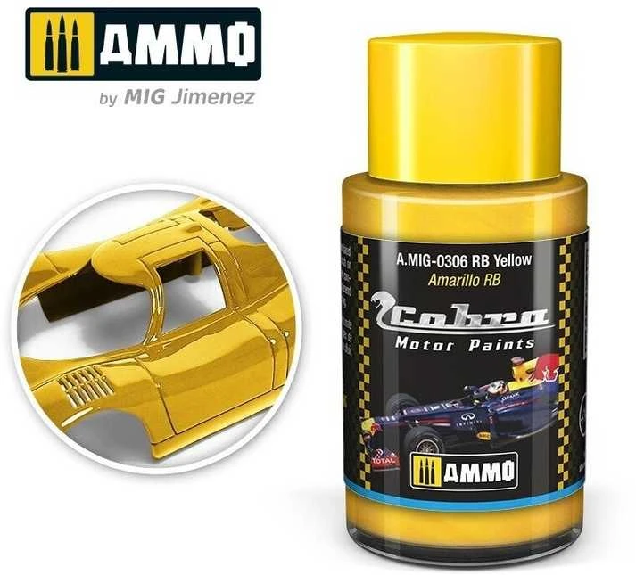 AMMO by MIG Jimenez AMMO MIG Cobra Motor dažai RB Geltona, 30 ml (0306)