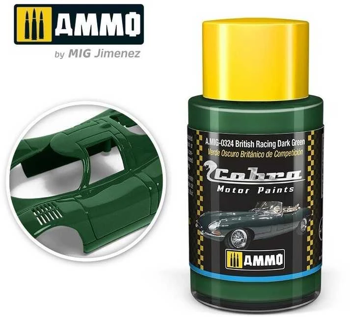 AMMO by MIG Jimenez AMMO MIG Cobra Motor dažai British Racing Dark Žalias 30 ml (0324)