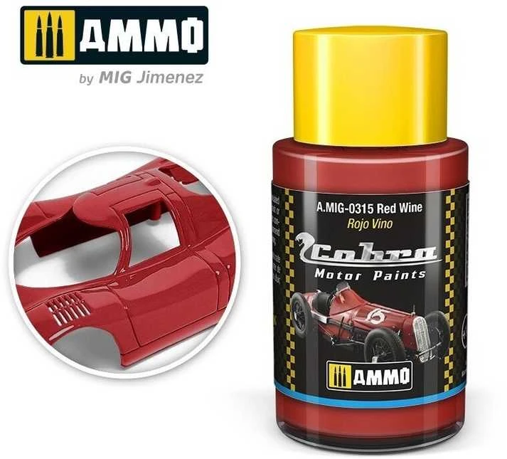 AMMO by MIG Jimenez AMMO MIG Cobra Motor dažai Raudona Wine 30 ml (0315)