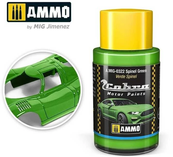 AMMO by MIG Jimenez AMMO MIG Cobra Motor automobilių dažai Spinel Žalias 0322, 30 ml