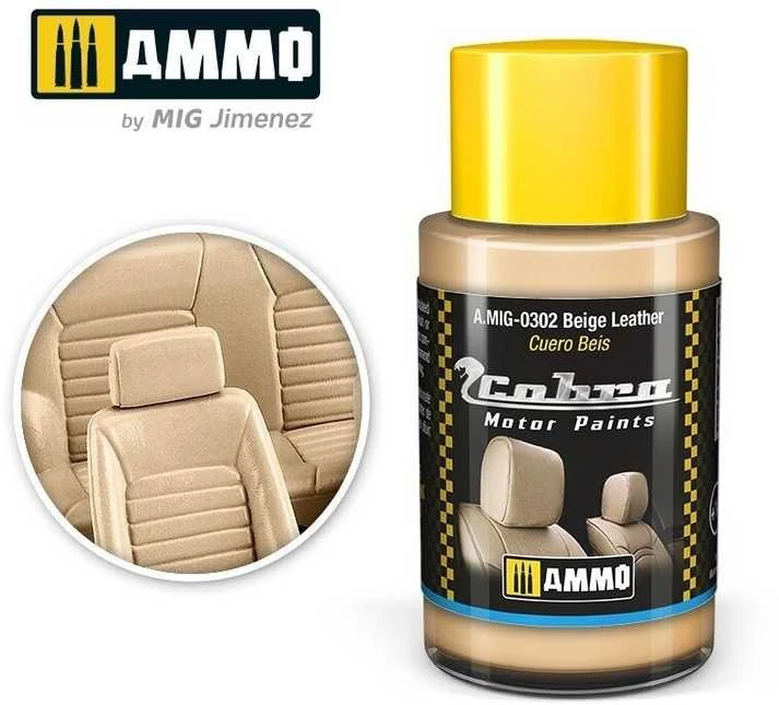 AMMO by MIG Jimenez AMMO MIG Cobra Motor automobilių dažai rusvai gelsvas Leather 30 ml (0302)