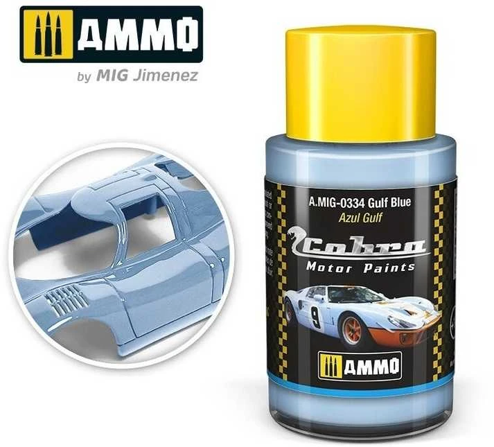 AMMO by MIG Jimenez AMMO MIG Cobra Motor automobilių dažai Gulf Mėlyna, 30 ml (0334)