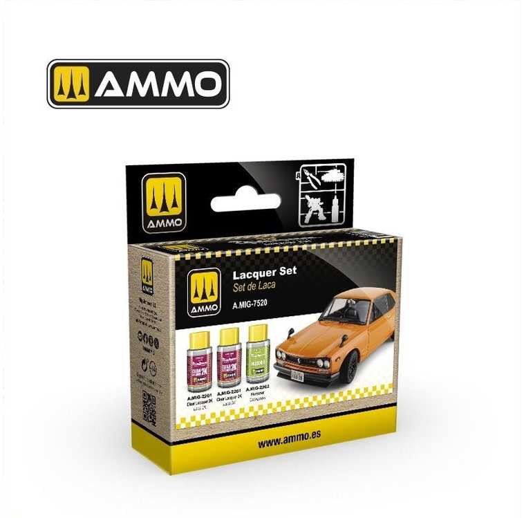 AMMO by MIG Jimenez AMMO MIG Cobra Motor 2K skaidrus lakas su kietikliu, dažų rinkinys