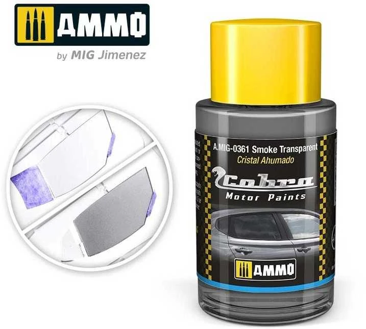 AMMO by MIG Jimenez AMMO MIG Cobra Motor dažai Dūmų skaidrūs, 30 ml (0361)