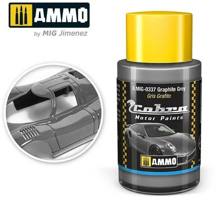 AMMO by MIG Jimenez AMMO MIG Cobra Motor dažai modeliams, matinė grafito pilka 30 ml 0337