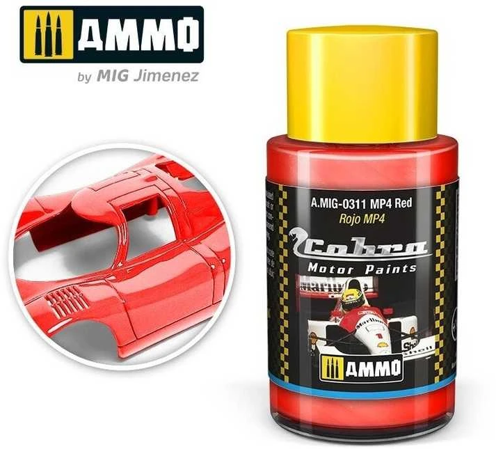 AMMO by MIG Jimenez AMMO MIG Cobra Motor dažai MP4 Raudona 30 ml (0311)