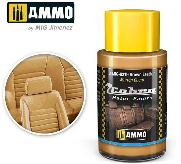 AMMO by MIG Jimenez AMMO MIG Cobra Motor dažai Brown Leather 0319, 30 ml