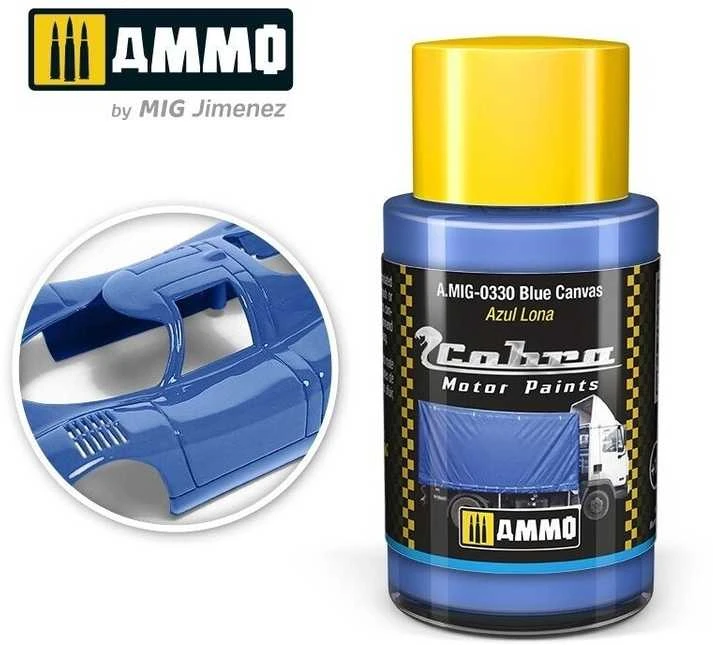 AMMO by MIG Jimenez AMMO MIG Cobra Motor automobilių dažai Mėlyna Canvas 30 ml (0330)