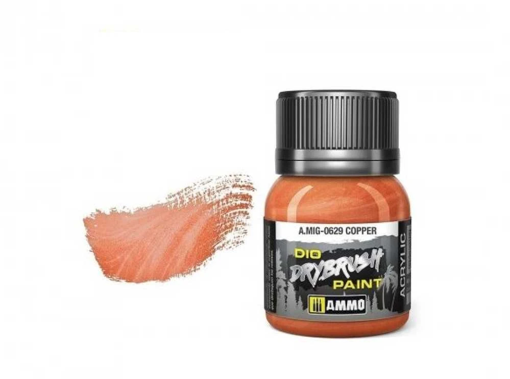 AMMO by MIG Jimenez AMMO MIG DRYBRUSH akriliniai dažai sendinimui Copper (varis), 40 ml, 0629
