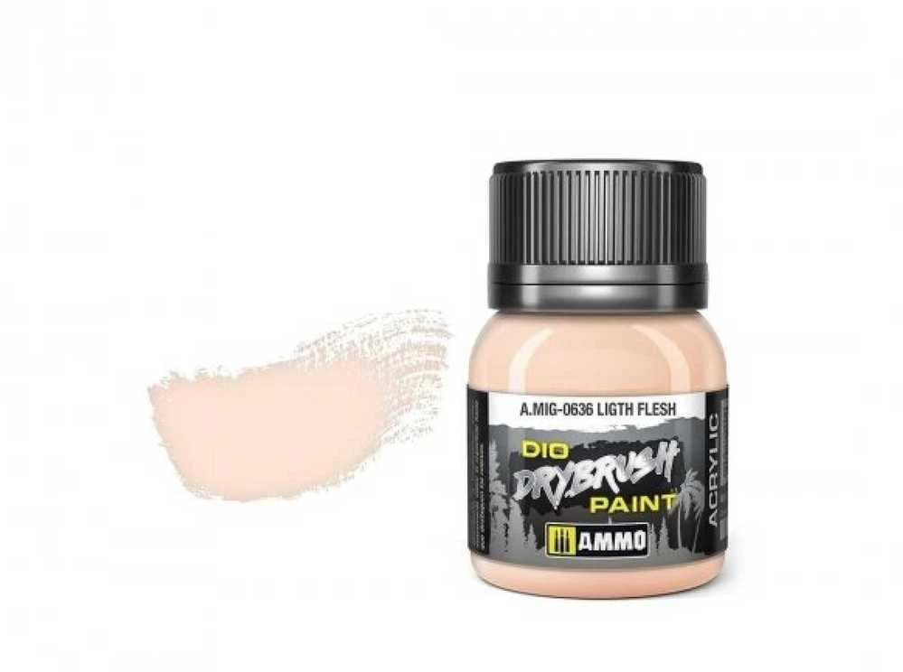 AMMO by MIG Jimenez AMMO MIG Drybrush Light Flesh 40 ml – sendinimo dažai A.MIG-0636