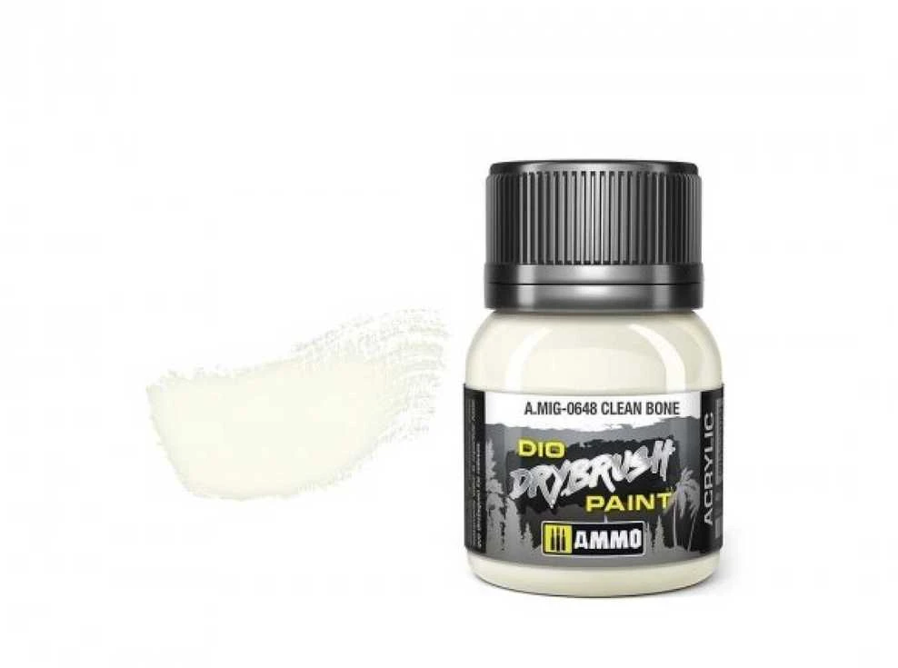 AMMO by MIG Jimenez AMMO MIG DRYBRUSH sendinimo dažai Clean Bone 40 ml (A.MIG-0648)