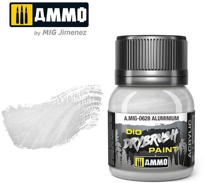 AMMO by MIG Jimenez AMMO MIG drybrush sendinimo dažai Aliuminis 40 ml (A.MIG-0628)