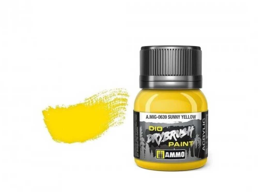 AMMO by MIG Jimenez AMMO MIG DRYBRUSH sendinimo dažai Sunny Geltona 40 ml (0639)