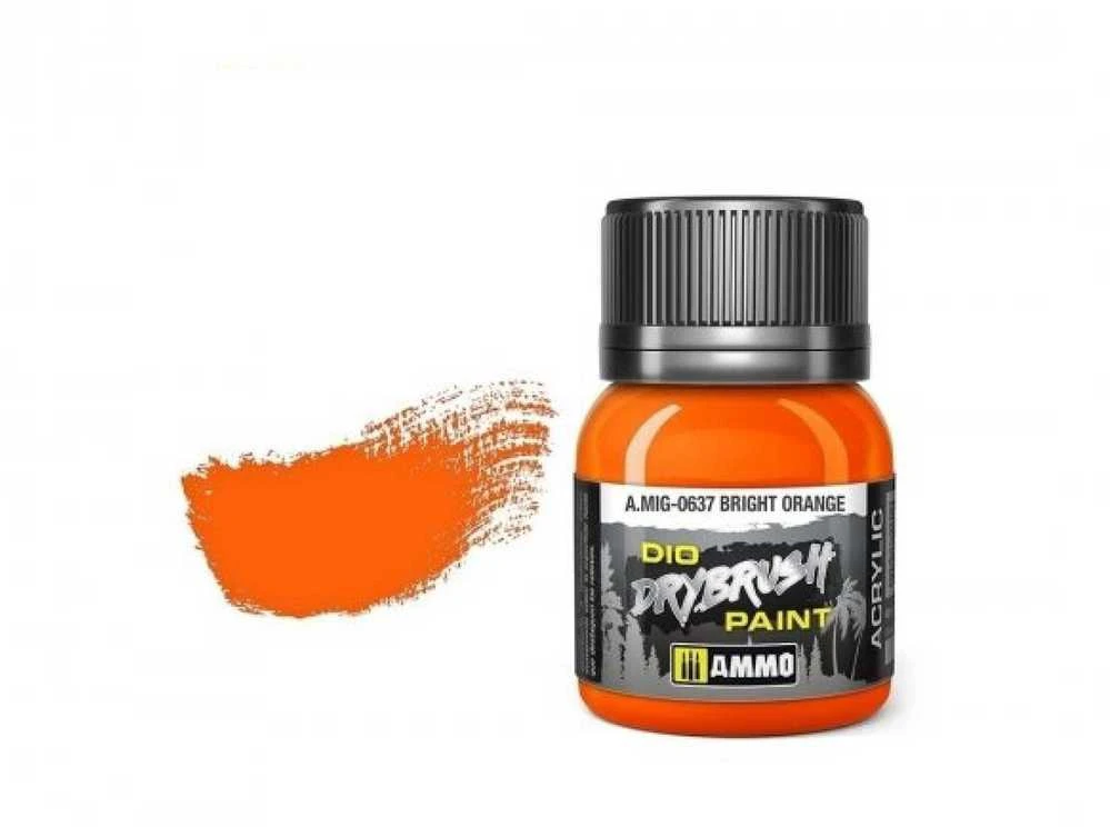 AMMO by MIG Jimenez AMMO MIG DRYBRUSH sendinimo dažai, ryškiai oranžinė, 40 ml (A.MIG-0637)