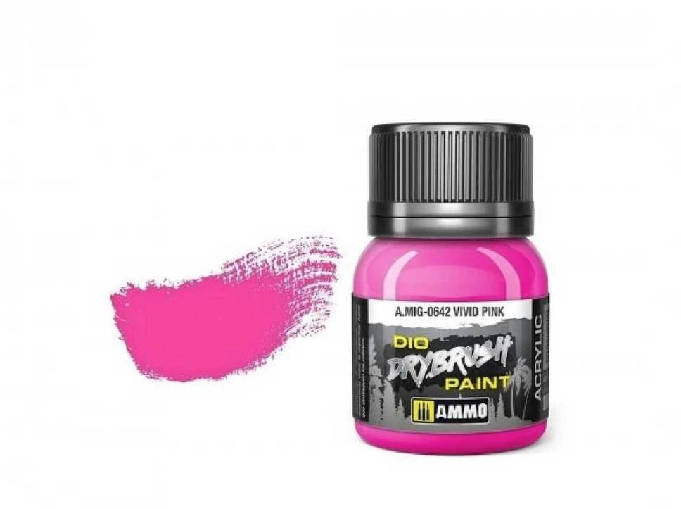 AMMO by MIG Jimenez AMMO MIG DRYBRUSH sendinimo dažai Vivid Rožinė 40 ml (0642)
