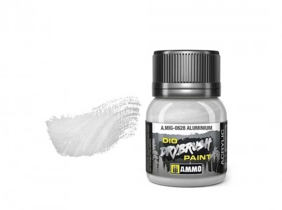 AMMO by MIG Jimenez AMMO MIG drybrush sendinimo dažai Aliuminis 40 ml (A.MIG-0628)